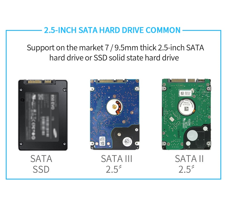 hdd external 2.5 protective sata case aluminum hard drive hdd enclosure sata III usb 3.0 hdd box case for 2TB hard disk BU23S   (3)